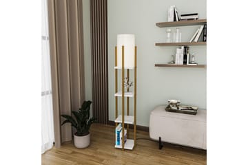 Gulvlampe Ratmompe Lumi (Hyllehøyde: 29 cm) Gull / Hvit - Gull / Hvit - Belysning - Innendørsbelysning & Lamper - Gulvlampe