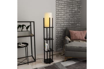 Gulvlampe Ratmompe Lumi (Hyllehøyde: 29 cm) Svart Beige - Svart Beige - Belysning - Innendørsbelysning & Lamper - Gulvlampe