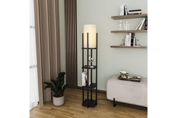 Gulvlampe Ratmompe Lumi (Hyllehøyde: 29 cm) Svart Beige - Svart Beige - Belysning - Innendørsbelysning & Lamper - Gulvlampe