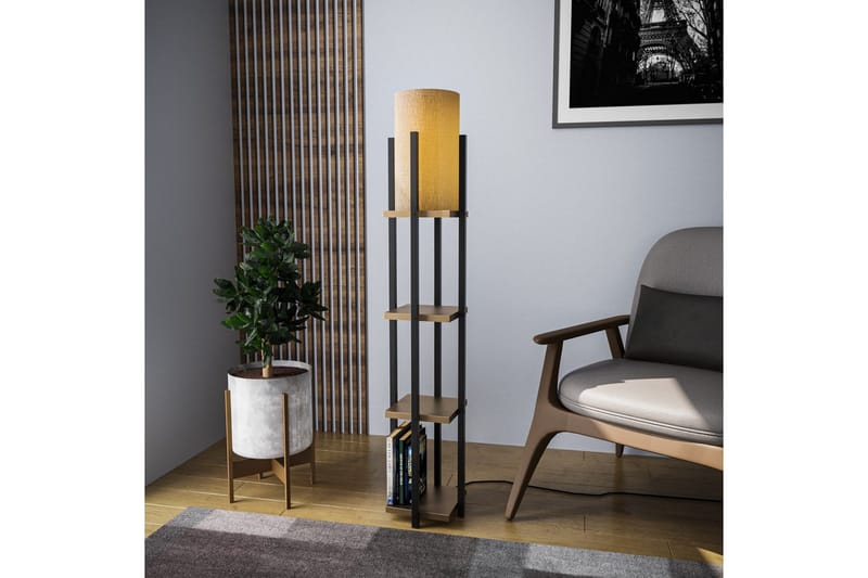 Gulvlampe Ratmompe Lumi (Hyllehøyde: 29 cm) Svart / Gull Kobber - Svart / Gull Kobber - Belysning - Innendørsbelysning & Lamper - Gulvlampe
