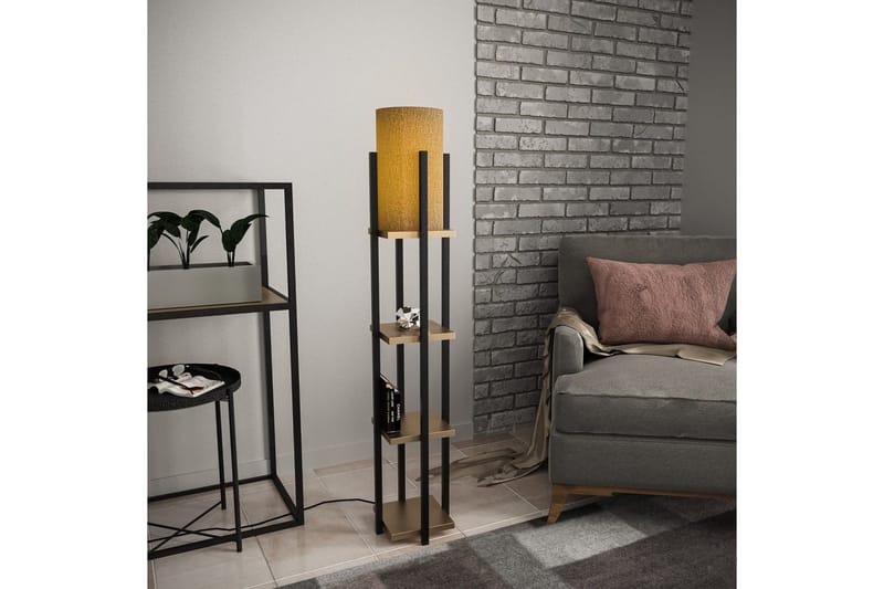 Gulvlampe Ratmompe Lumi (Hyllehøyde: 29 cm) Svart / Gull Kobber - Svart / Gull Kobber - Belysning - Innendørsbelysning & Lamper - Gulvlampe