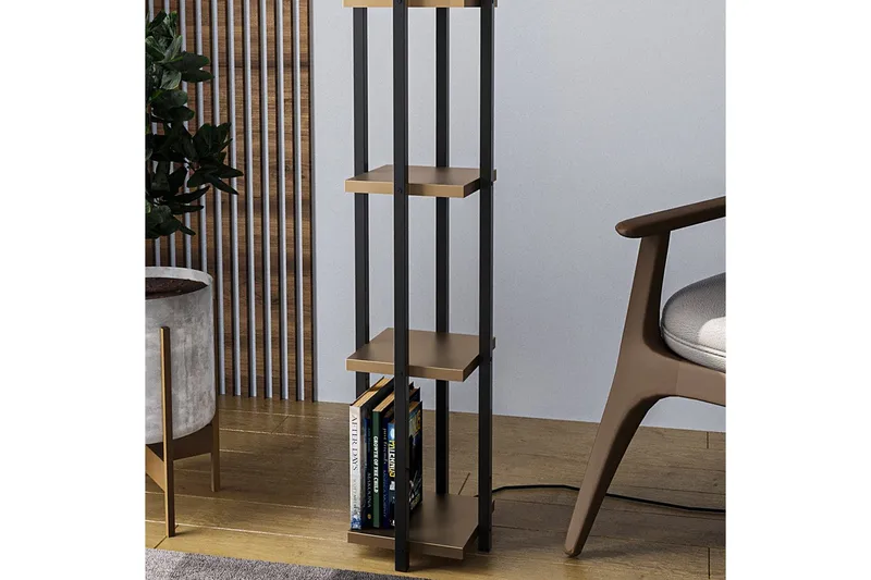 Gulvlampe Ratmompe Lumi (Hyllehøyde: 29 cm) Svart / Gull - Svart / Gull - Belysning - Innendørsbelysning & Lamper - Gulvlampe