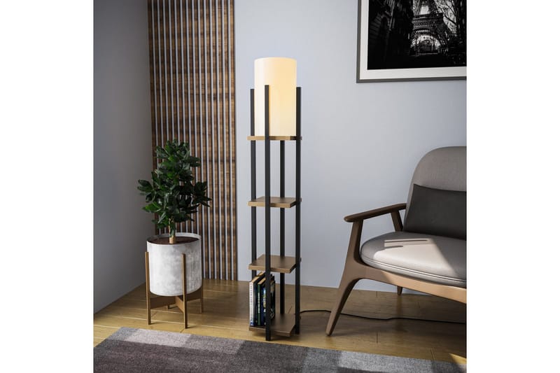 Gulvlampe Ratmompe Lumi (Hyllehøyde: 29 cm) Svart / Gull - Svart / Gull - Belysning - Innendørsbelysning & Lamper - Gulvlampe