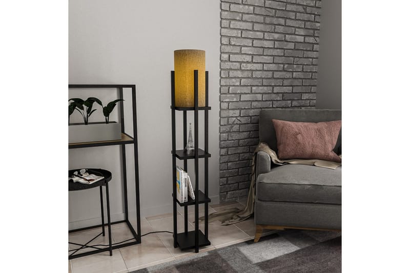 Gulvlampe Ratmompe Lumi (Hyllehøyde: 29 cm) Svart Kobber - Svart Kobber - Belysning - Innendørsbelysning & Lamper - Gulvlampe