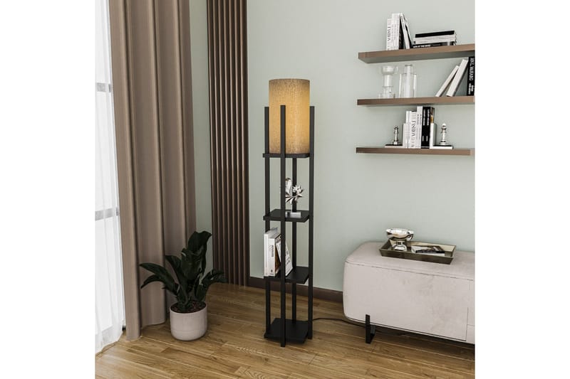Gulvlampe Ratmompe Lumi (Hyllehøyde: 29 cm) Svart Kobber - Svart Kobber - Belysning - Innendørsbelysning & Lamper - Gulvlampe