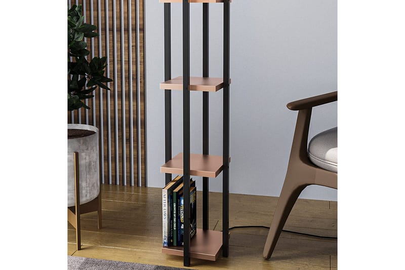 Gulvlampe Ratmompe Lumi (Hyllehøyde: 29 cm) Svart / Kobbertre - Svart / Kobbertre - Belysning - Innendørsbelysning & Lamper - Gulvlampe