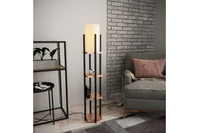Gulvlampe Ratmompe Lumi (Hyllehøyde: 29 cm) Tre / Beige - Tre / Beige - Belysning - Innendørsbelysning & Lamper - Gulvlampe