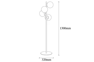 Gulvlampe Rysta Gull - Gull - Belysning - Innendørsbelysning & Lamper - Gulvlampe