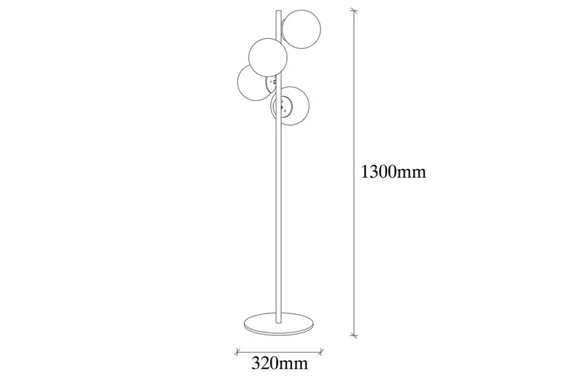 Gulvlampe Rysta Gull - Gull - Belysning - Innendørsbelysning & Lamper - Gulvlampe