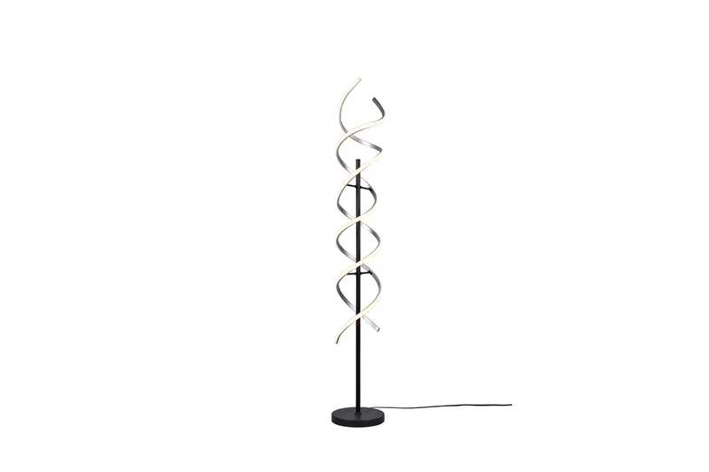Sequence LED-Gulvlampe Børstet Aluminium/Matt Svart - Trio Lighting - Belysning - Innendørsbelysning & Lamper - Gulvlampe