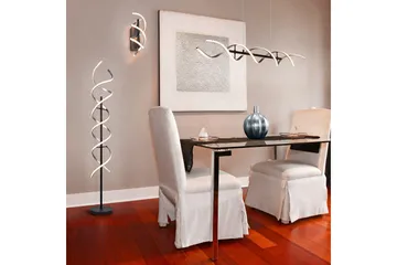Sequence LED-Gulvlampe Børstet Aluminium/Matt Svart - Trio Lighting - Belysning - Innendørsbelysning & Lamper - Gulvlampe