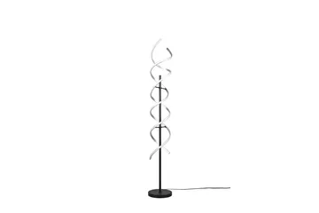 Sequence LED-Gulvlampe Børstet Aluminium/Matt Svart - Trio Lighting - Belysning - Innendørsbelysning & Lamper - Gulvlampe