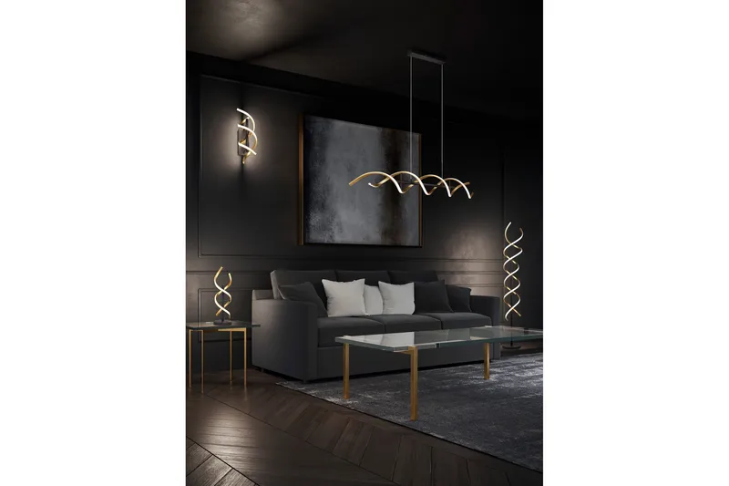 Sequence LED-Gulvlampe Matt Messing/Matt Svart - Trio Lighting - Belysning - Innendørsbelysning & Lamper - Gulvlampe