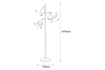 Gulvlampe Soodx Svart / Kobber - Kobber/Svart - Belysning - Innendørsbelysning & Lamper - Gulvlampe