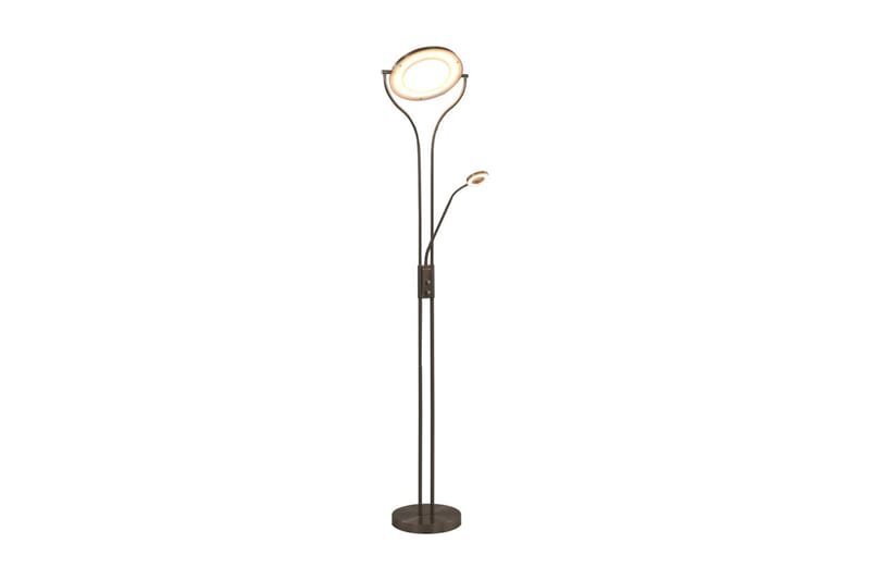 Stående lampe 18 W sølv 180 cm dimbar - Silver - Uplight gulvlampe - Gulvlampe - Lamper gang