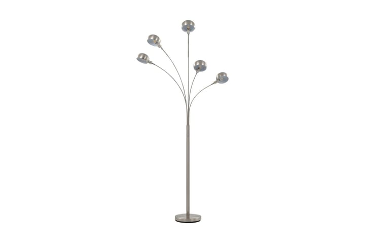 Stående lampe 200 cm 5 x E14 sølv - Silver - Gulvlampe - Lamper gang - Femarmet gulvlampe