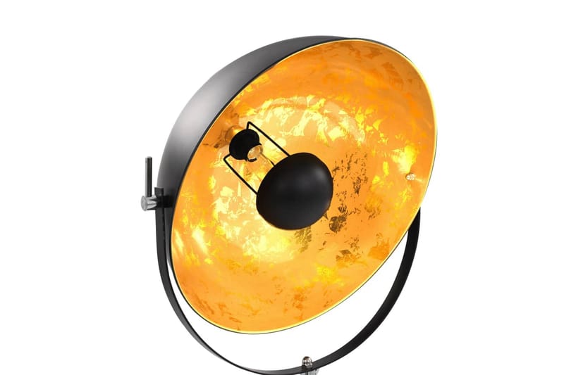 Stående lampe E27 svart og gull 51 cm - Svart - Gulvlampe - Lamper gang