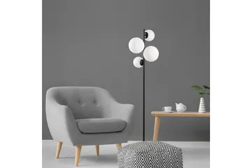 Gulvlampe Subin Svart / Hvit - Svart / Hvit - Belysning - Innendørsbelysning & Lamper - Gulvlampe