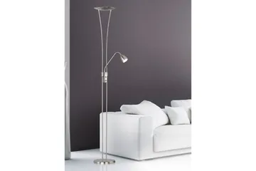 Gulvlampe TRIO Arizona Børstet stål - Børstet stål - Belysning - Innendørsbelysning & Lamper - Gulvlampe