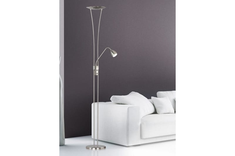 Gulvlampe TRIO Arizona Børstet stål - Børstet stål - Belysning - Innendørsbelysning & Lamper - Gulvlampe