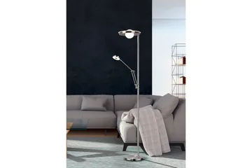 Gulvlampe TRIO Barrie Børstet stål - Børstet stål - Belysning - Innendørsbelysning & Lamper - Gulvlampe