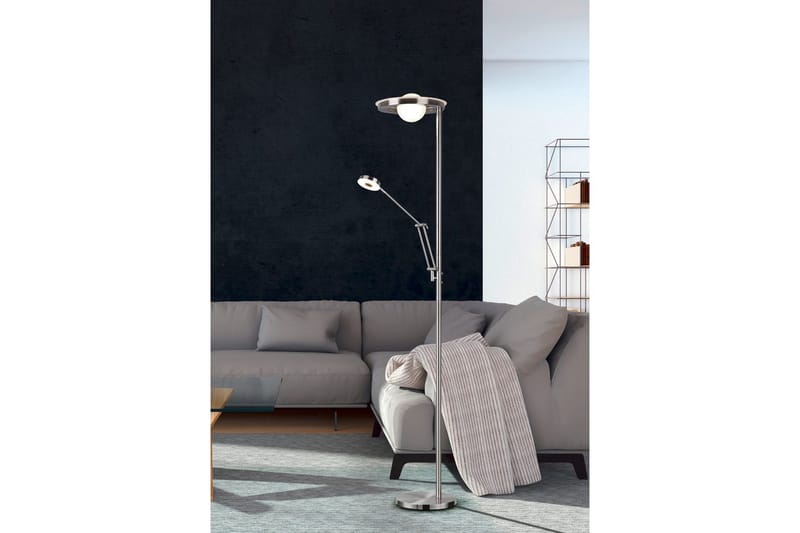 Gulvlampe TRIO Barrie Børstet stål - Børstet stål - Belysning - Innendørsbelysning & Lamper - Gulvlampe
