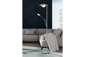 Gulvlampe TRIO Barrie Børstet stål - Børstet stål - Belysning - Innendørsbelysning & Lamper - Gulvlampe