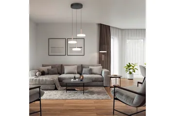 Gulvlampe TRIO Celeste Matt svart/hvit/kaffebrun - Matt svart/hvit/kaffebrun - Belysning - Innendørsbelysning & Lamper - Gulvlampe