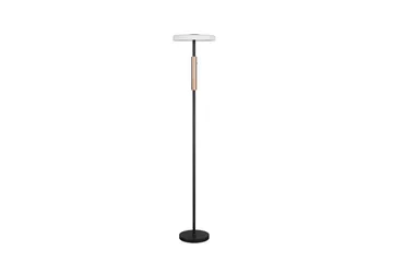 Gulvlampe TRIO Celeste Matt svart/krom/tre - Matt svart/krom/tre - Belysning - Innendørsbelysning & Lamper - Gulvlampe