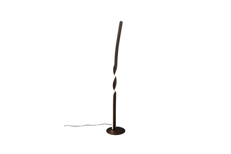 Gulvlampe TRIO Ginko Matt svart, Matt svart