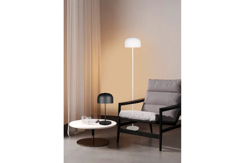 Gulvlampe TRIO Jeff Matt hvit - Matt hvit - Belysning - Innendørsbelysning & Lamper - Gulvlampe