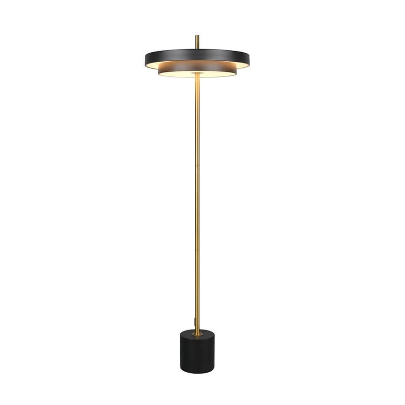 Gulvlampe TRIO Keaton - Matt svart/Messing - Belysning - Innendørsbelysning & Lamper - Gulvlampe