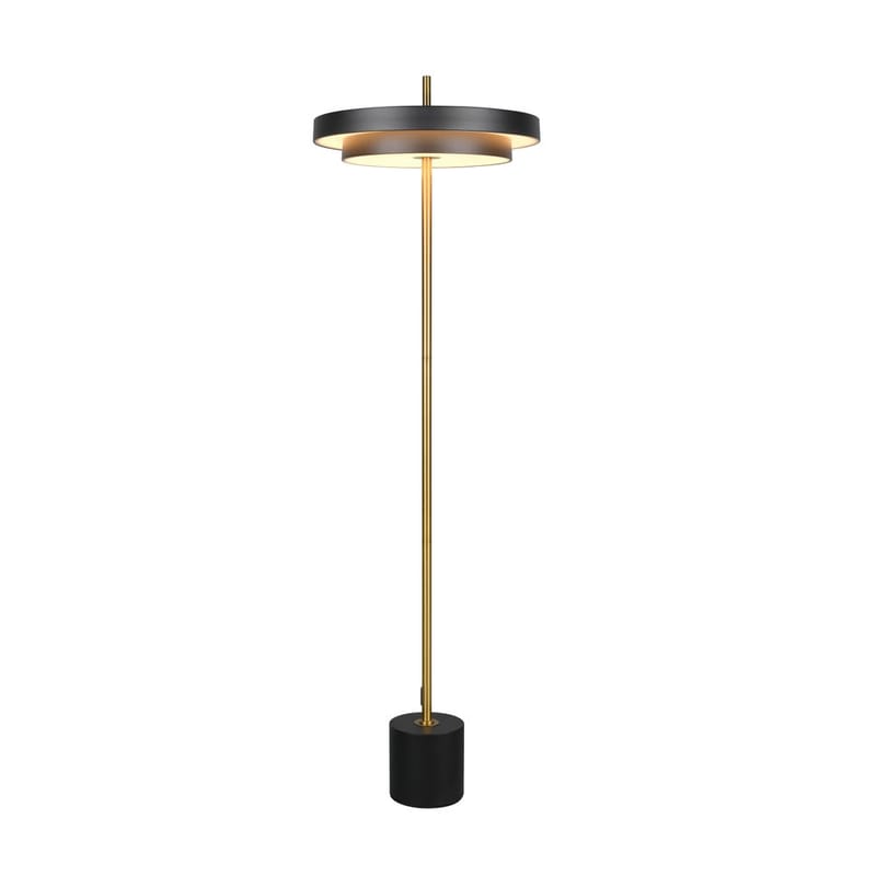 Gulvlampe TRIO Keaton - Matt svart/Messing - Belysning - Innendørsbelysning & Lamper - Gulvlampe