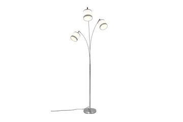 Trio Lighting Davos Gulvlampe 3L E14 Krom/Hvit - Belysning - Innendørsbelysning & Lamper - Gulvlampe