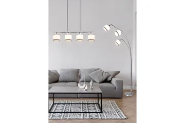 Trio Lighting Davos Gulvlampe 3L E14 Krom/Hvit - Belysning - Innendørsbelysning & Lamper - Gulvlampe