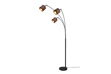 Trio Lighting Davos gulvlampe 3L E14 matt svart/greige - Belysning - Innendørsbelysning & Lamper - Gulvlampe
