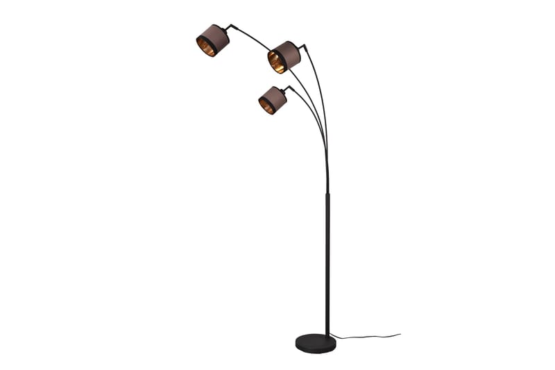 Trio Lighting Davos gulvlampe 3L E14 matt svart/greige - Belysning - Innendørsbelysning & Lamper - Gulvlampe