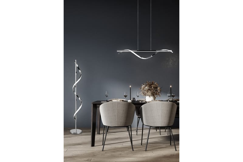 Trio Lighting Isabel LED Gulvlampe Krom 4000K - Belysning - Innendørsbelysning & Lamper - Gulvlampe
