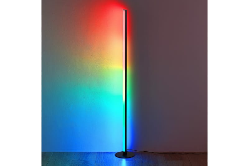Trio Lighting Tendo LED gulvlampe svart RGB - Belysning - Innendørsbelysning & Lamper - Gulvlampe