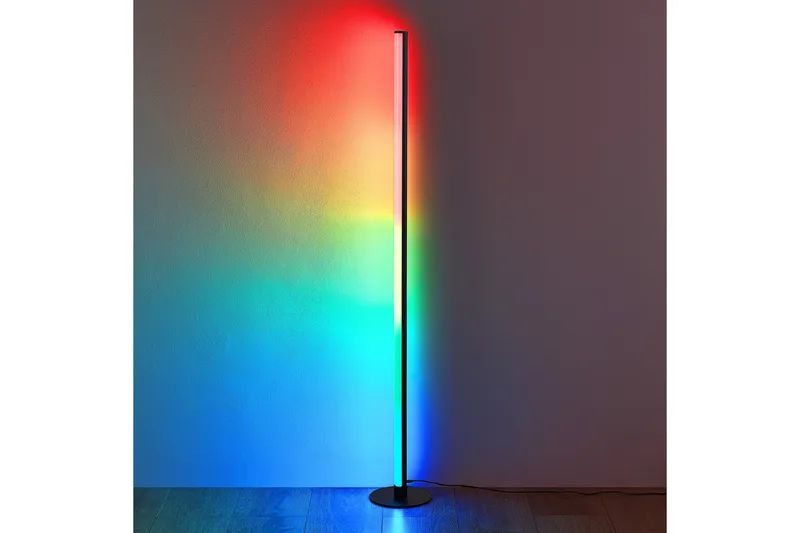 Trio Lighting Tendo LED gulvlampe svart RGB - Belysning - Innendørsbelysning & Lamper - Gulvlampe
