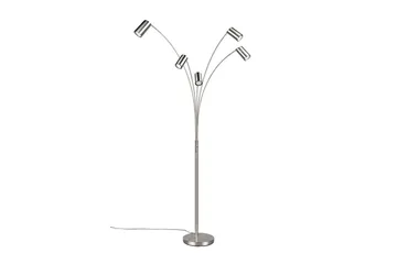 Gulvlampe TRIO Marley Børstet stål - Børstet stål - Belysning - Innendørsbelysning & Lamper - Gulvlampe