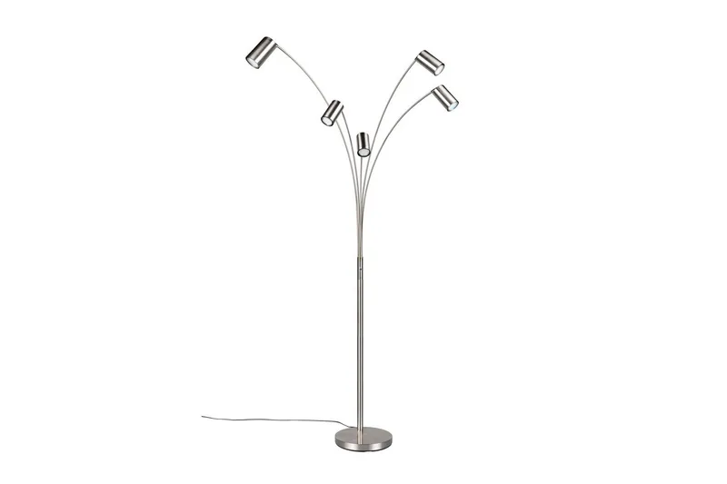 Gulvlampe TRIO Marley Børstet stål - Børstet stål - Belysning - Innendørsbelysning & Lamper - Gulvlampe