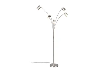 Gulvlampe TRIO Marley Børstet stål - Børstet stål - Belysning - Innendørsbelysning & Lamper - Gulvlampe