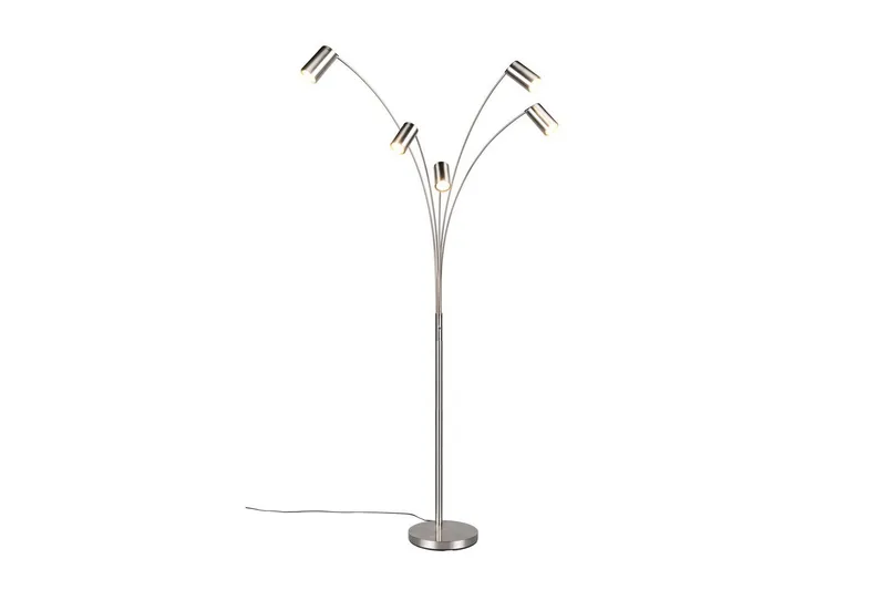 Gulvlampe TRIO Marley Børstet stål - Børstet stål - Belysning - Innendørsbelysning & Lamper - Gulvlampe