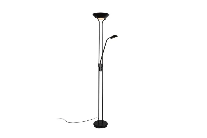 Gulvlampe TRIO Spock Matt svart, Matt svart