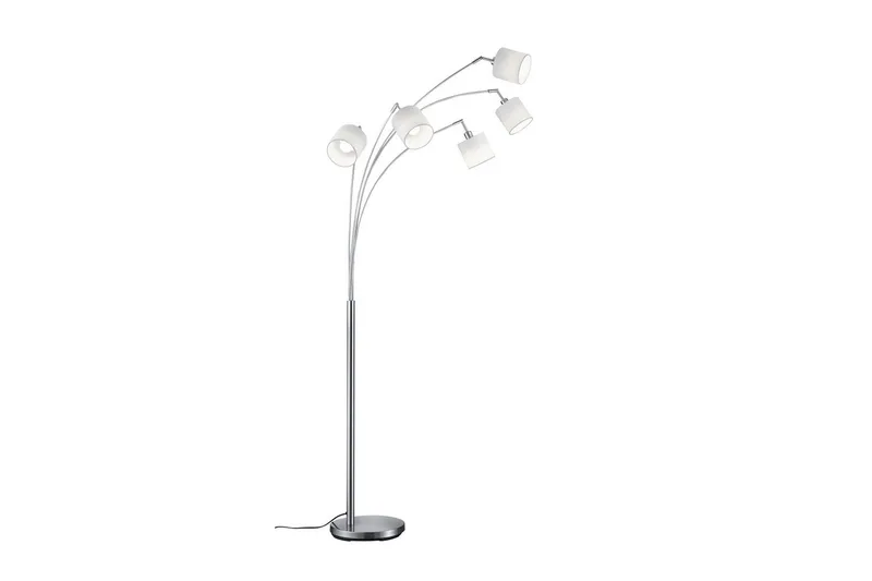 Gulvlampe TRIO Tommy Bøyd Børstet stål, Børstet stål