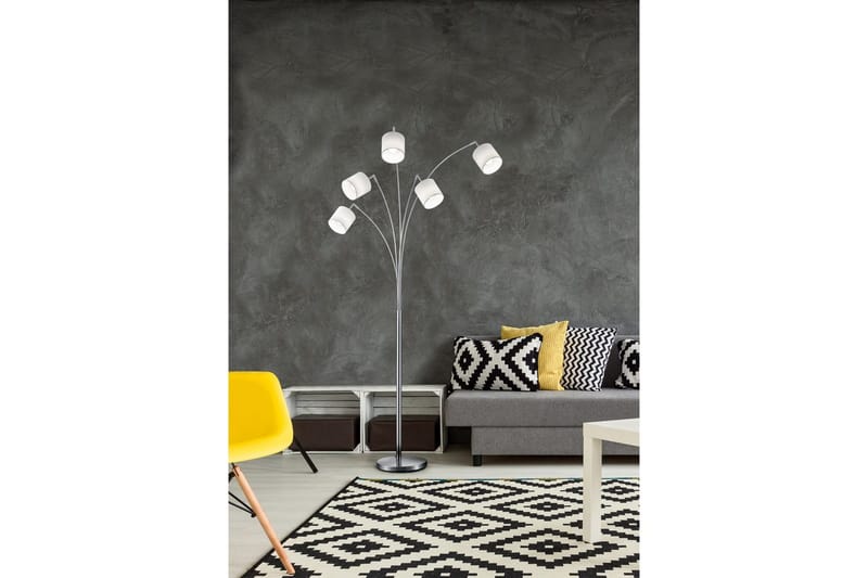 Gulvlampe TRIO Tommy Bøyd Børstet stål - Børstet stål - Belysning - Innendørsbelysning & Lamper - Gulvlampe