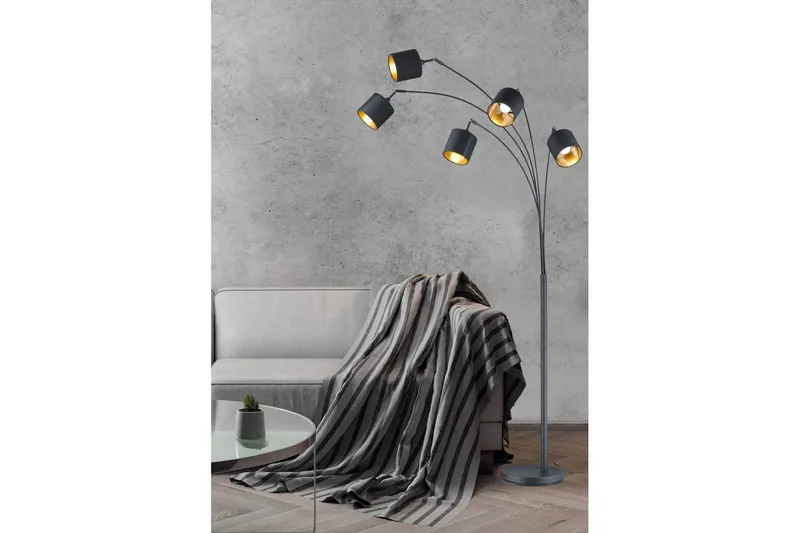 Gulvlampe TRIO Tommy Bøyd Matt svart - Matt svart - Belysning - Innendørsbelysning & Lamper - Gulvlampe
