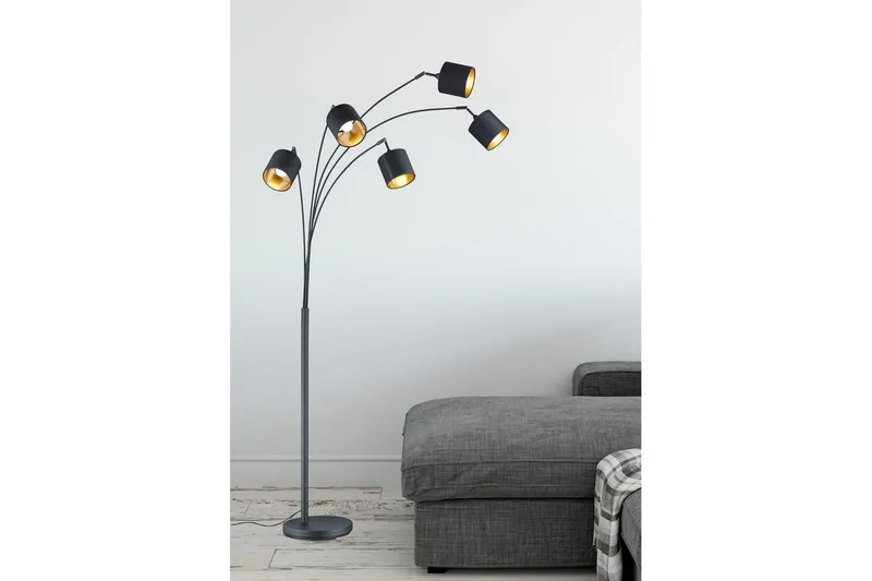 Gulvlampe TRIO Tommy Bøyd Matt svart - Matt svart - Belysning - Innendørsbelysning & Lamper - Gulvlampe