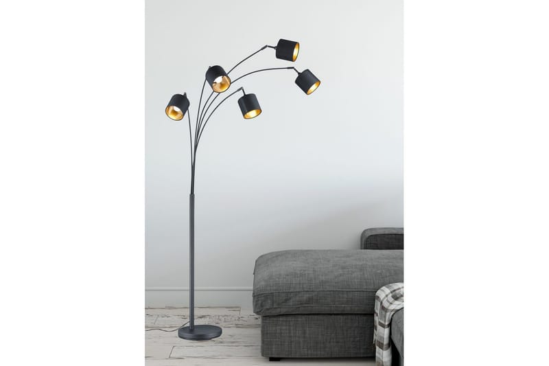 Gulvlampe TRIO Tommy Bøyd Matt svart - Matt svart - Belysning - Innendørsbelysning & Lamper - Gulvlampe